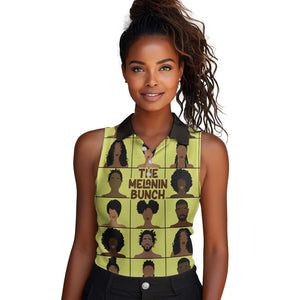 The Melanin Bunch African Women Sleeveless Polo Shirt Afro Black People