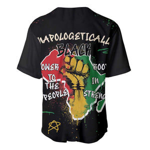African Black Power Baseball Jersey Unapologetically Black Raised Fist