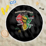 African Black Power Beach Blanket Unapologetically Black Raised Fist