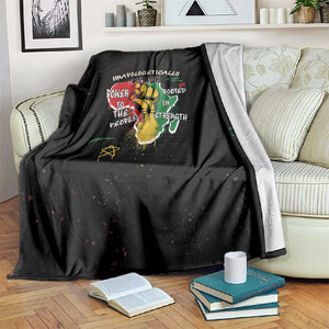 African Black Power Blanket Unapologetically Black Raised Fist