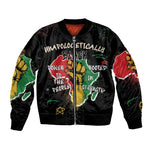 African Black Power Bomber Jacket Unapologetically Black Raised Fist