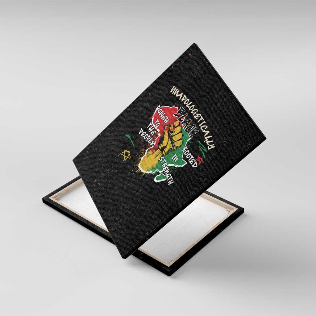 African Black Power Canvas Wall Art Unapologetically Black Raised Fist