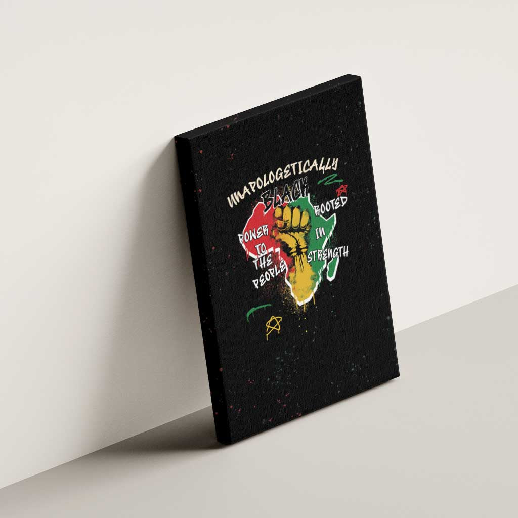 African Black Power Canvas Wall Art Unapologetically Black Raised Fist
