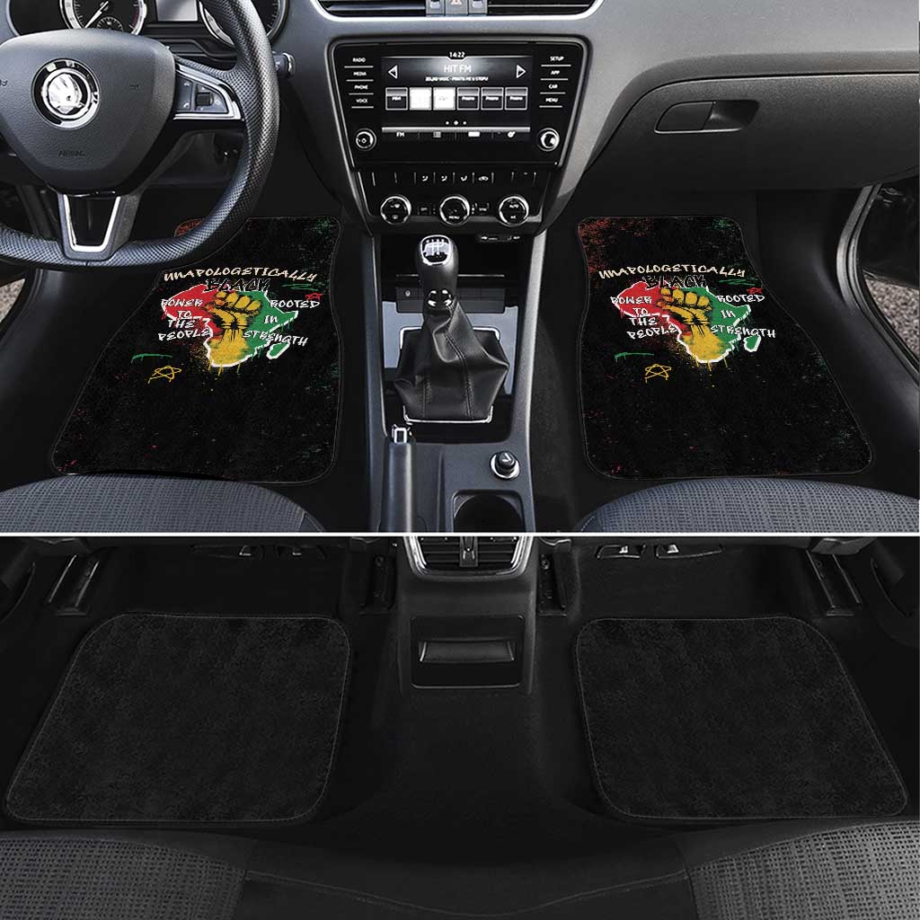 African Black Power Car Mats Unapologetically Black Raised Fist