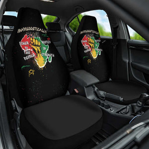 African Black Power Car Seat Cover Unapologetically Black Raised Fist