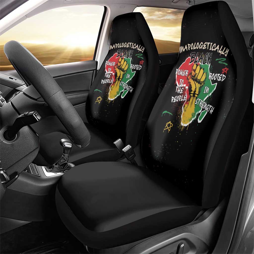 African Black Power Car Seat Cover Unapologetically Black Raised Fist