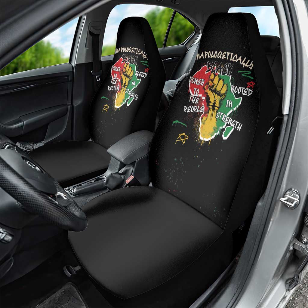 African Black Power Car Seat Cover Unapologetically Black Raised Fist