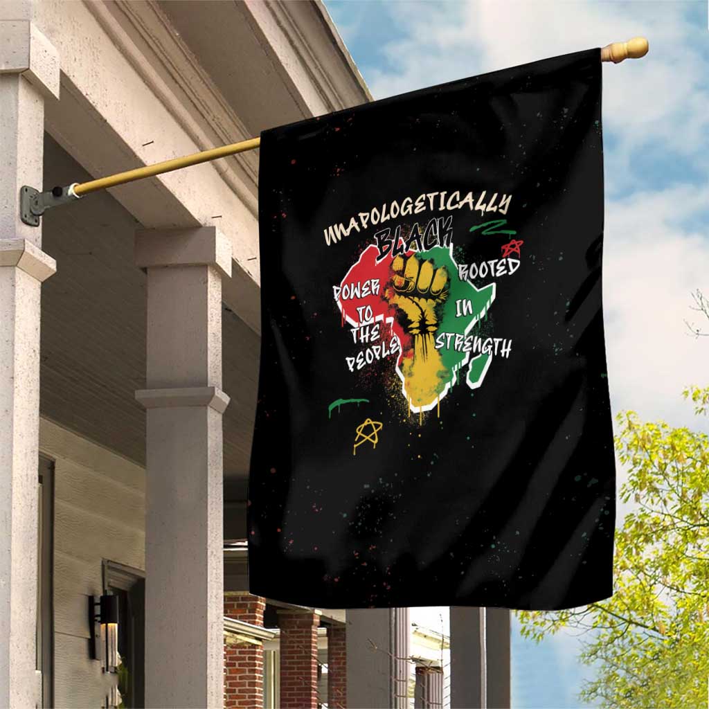 African Black Power Garden Flag Unapologetically Black Raised Fist
