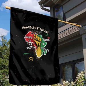 African Black Power Garden Flag Unapologetically Black Raised Fist
