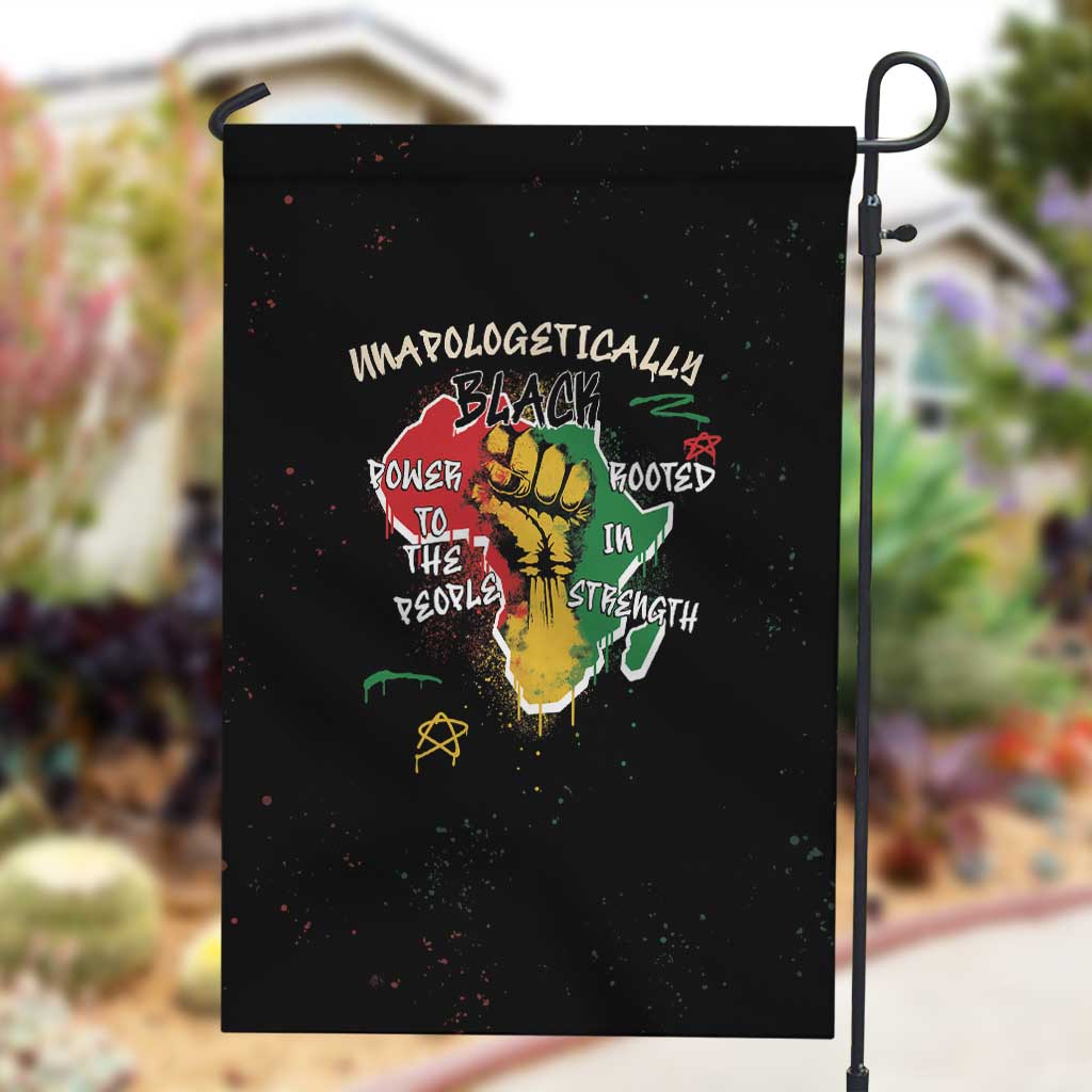 African Black Power Garden Flag Unapologetically Black Raised Fist