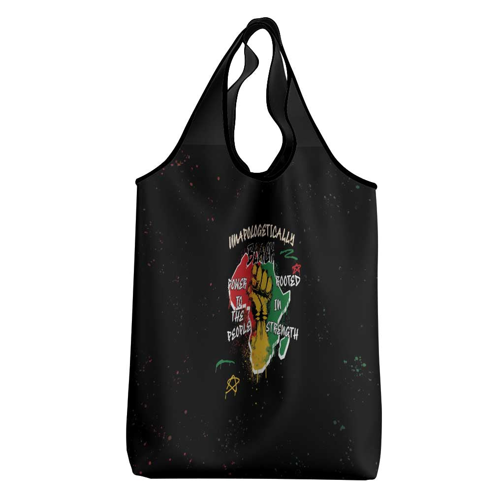 African Black Power Grocery Bag Unapologetically Black Raised Fist