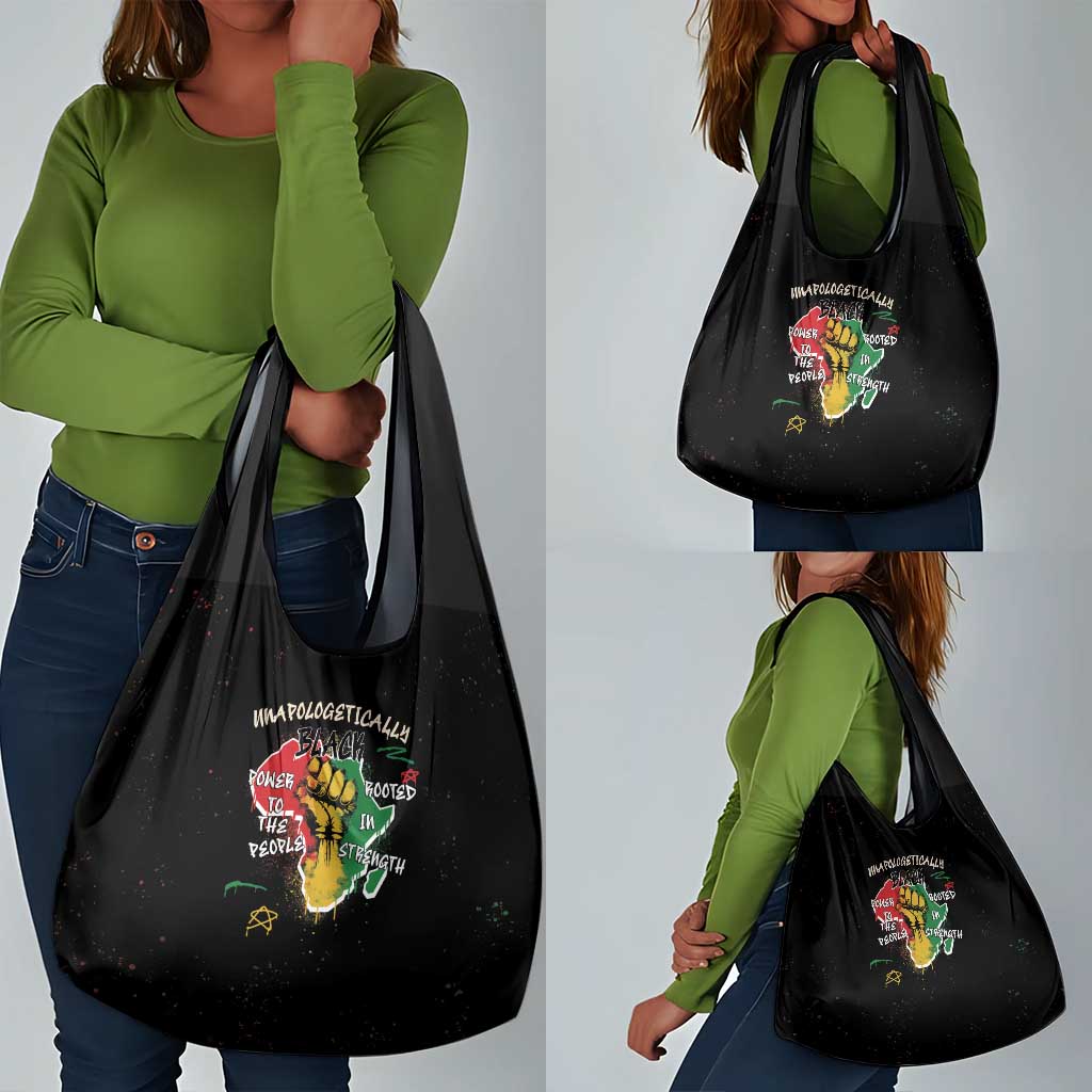 African Black Power Grocery Bag Unapologetically Black Raised Fist