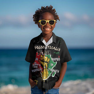 African Black Power Kid Hawaiian Shirt Unapologetically Black Raised Fist