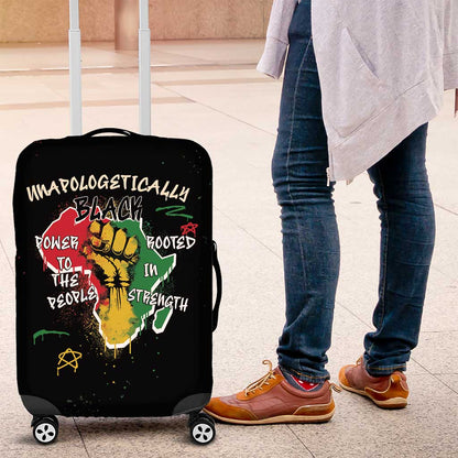 African Black Power Luggage Cover Unapologetically Black Raised Fist