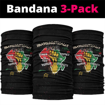 African Black Power Neck Gaiter Unapologetically Black Raised Fist DT03