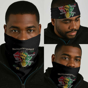 African Black Power Neck Gaiter Unapologetically Black Raised Fist DT03