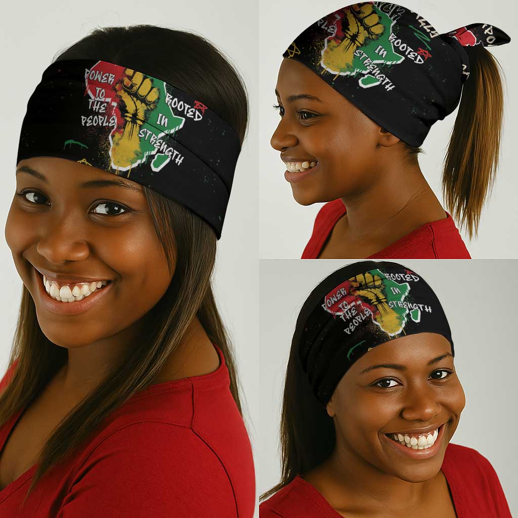 African Black Power Neck Gaiter Unapologetically Black Raised Fist DT03