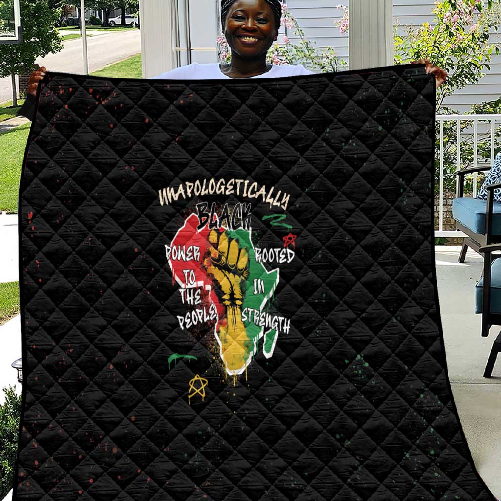 African Black Power Quilt Unapologetically Black Raised Fist