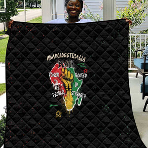 African Black Power Quilt Unapologetically Black Raised Fist
