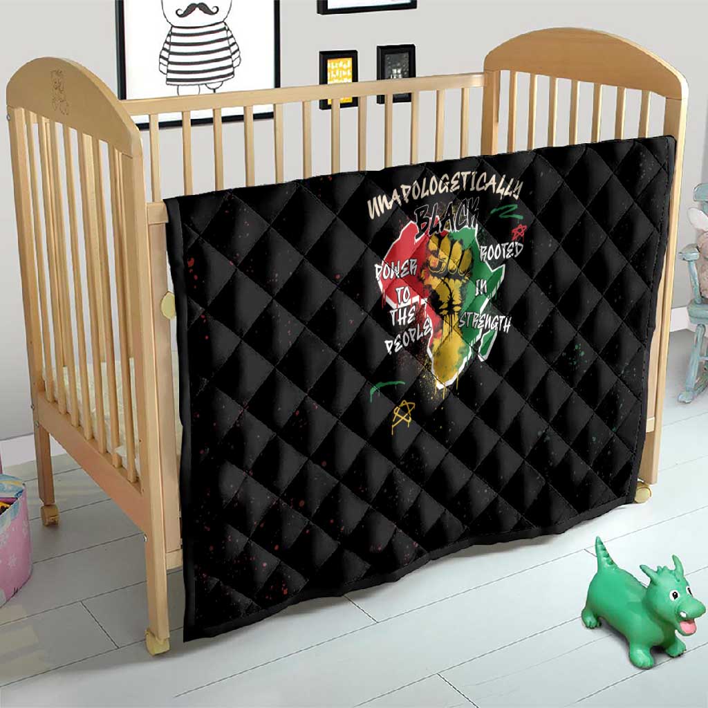 African Black Power Quilt Unapologetically Black Raised Fist