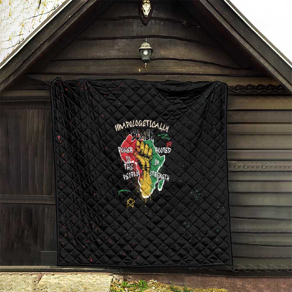African Black Power Quilt Unapologetically Black Raised Fist