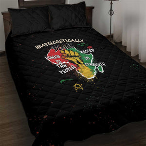 African Black Power Quilt Bed Set Unapologetically Black Raised Fist