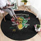 African Black Power Round Carpet Unapologetically Black Raised Fist