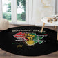 African Black Power Round Carpet Unapologetically Black Raised Fist