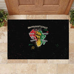 African Black Power Rubber Doormat Unapologetically Black Raised Fist