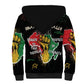 African Black Power Sherpa Hoodie Unapologetically Black Raised Fist