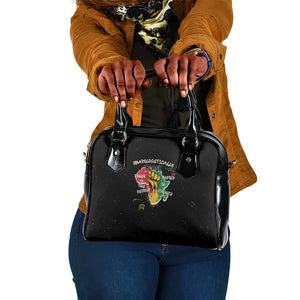 African Black Power Shoulder Handbag Unapologetically Black Raised Fist