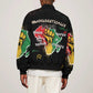 African Black Power Sleeve Zip Bomber Jacket Unapologetically Black Raised Fist