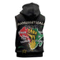 African Black Power Sleeveless Zip Hoodie Unapologetically Black Raised Fist - African Pride