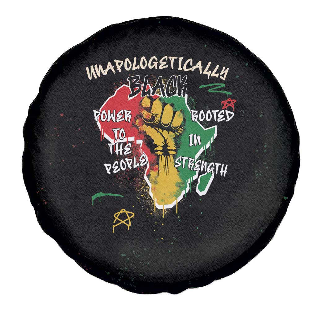 African Black Power Spare Tire Cover Unapologetically Black Raised Fist