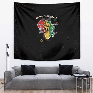 African Black Power Tapestry Unapologetically Black Raised Fist