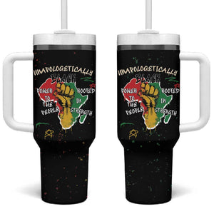 African Black Power Tumbler With Handle Unapologetically Black Raised Fist