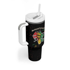 African Black Power Tumbler With Handle Unapologetically Black Raised Fist