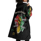 African Black Power Wearable Blanket Hoodie Unapologetically Black Raised Fist