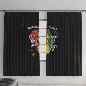 African Black Power Window Curtain Unapologetically Black Raised Fist