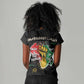 African Black Power Women V-Neck T-Shirt Unapologetically Black Raised Fist