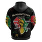 African Black Power Zip Hoodie Unapologetically Black Raised Fist