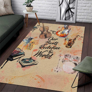 Our Beats Redefine The World African Area Rug Afro Music