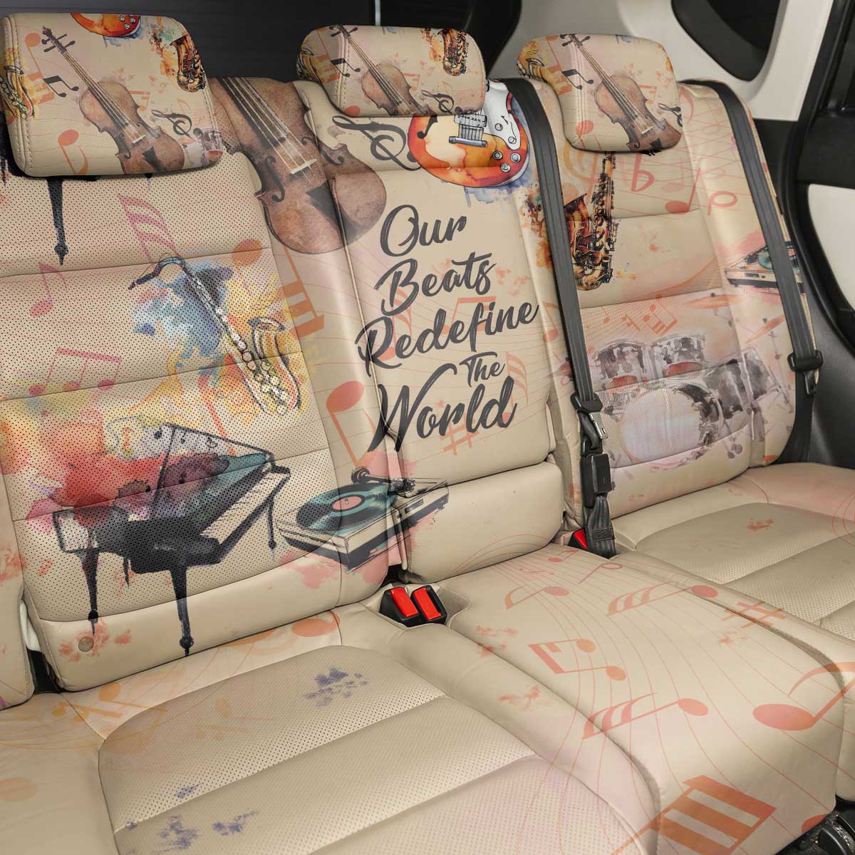 Our Beats Redefine The World African Back Car Seat Cover Afro Music