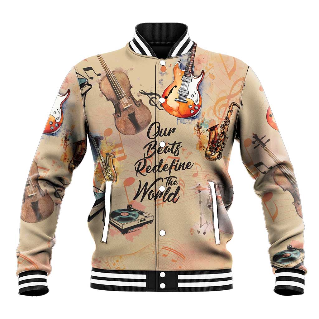 Our Beats Redefine The World African Baseball Jacket Afro Music