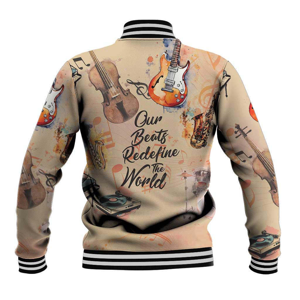 Our Beats Redefine The World African Baseball Jacket Afro Music