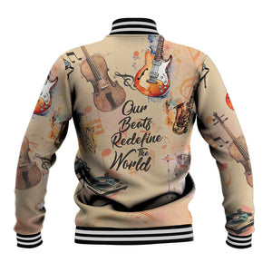 Our Beats Redefine The World African Baseball Jacket Afro Music