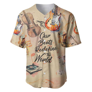 Our Beats Redefine The World African Baseball Jersey Afro Music