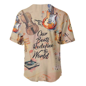 Our Beats Redefine The World African Baseball Jersey Afro Music