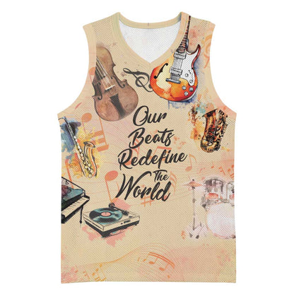 Our Beats Redefine The World African Basketball Jersey Afro Music - African Pride