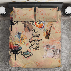 Our Beats Redefine The World African Bedding Set Afro Music